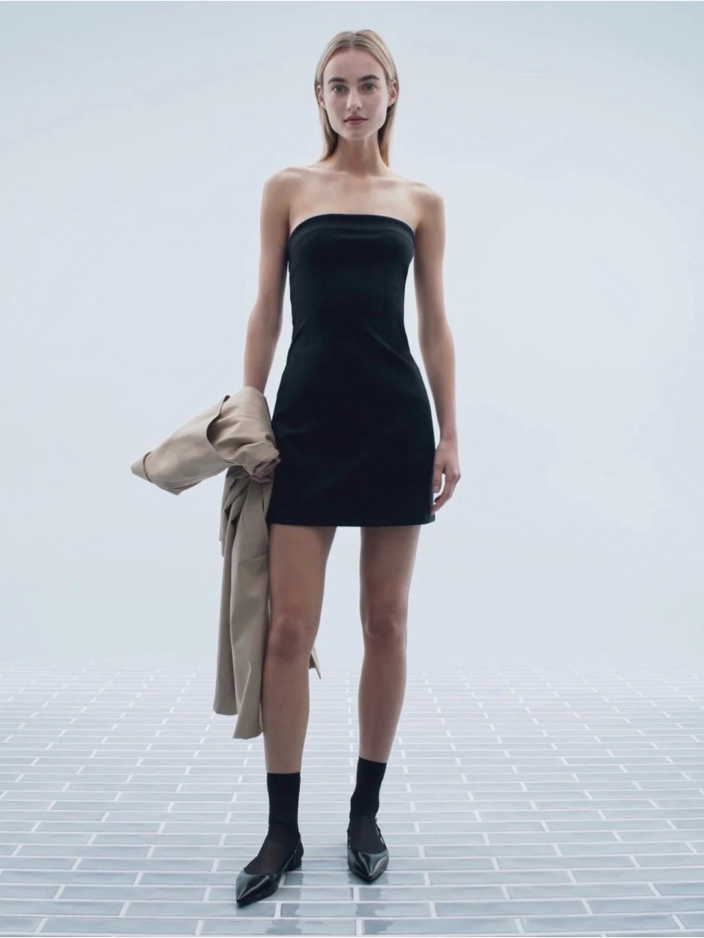 Everlane NWT Black The Dream Mini Dress